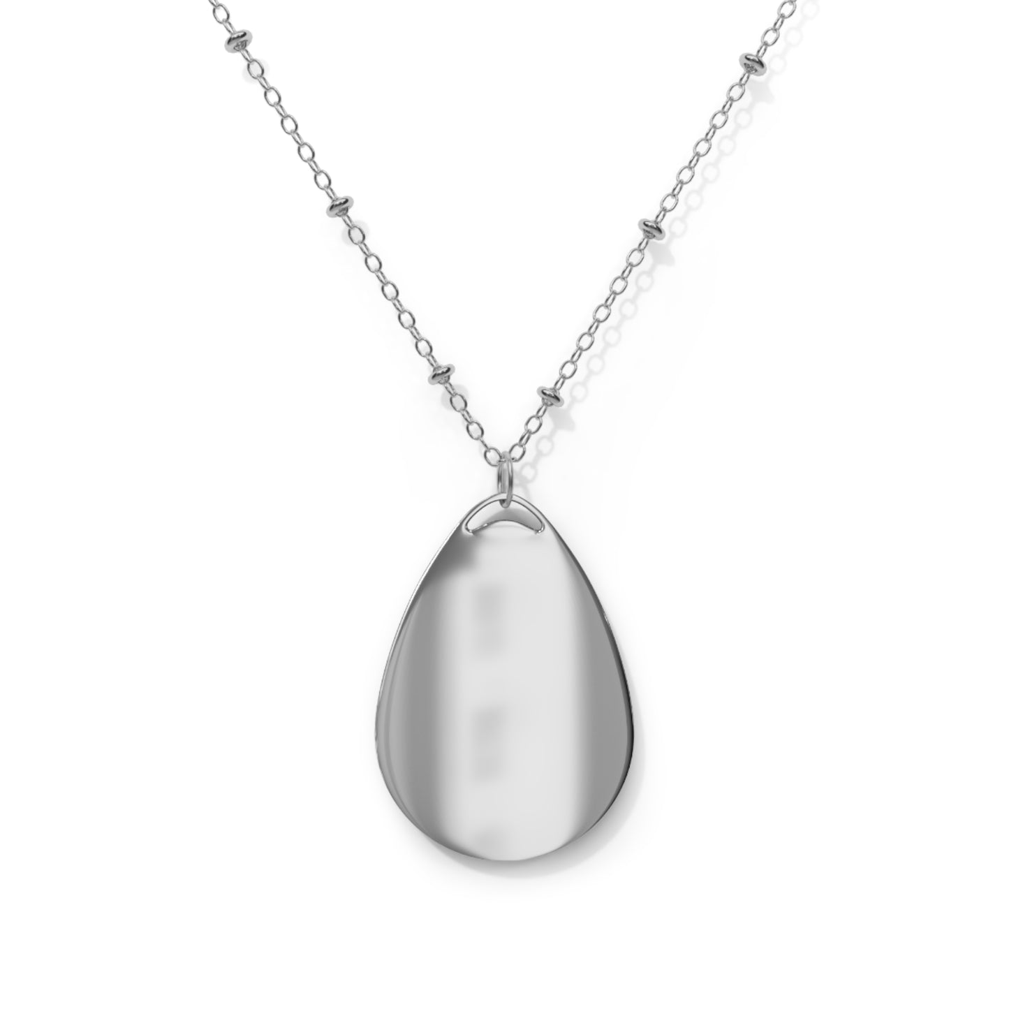Growth Oval Necklace - Inspirational Jewelry for Personal Growth, Gifts for Friends, Daily Wear, Motivational Charm