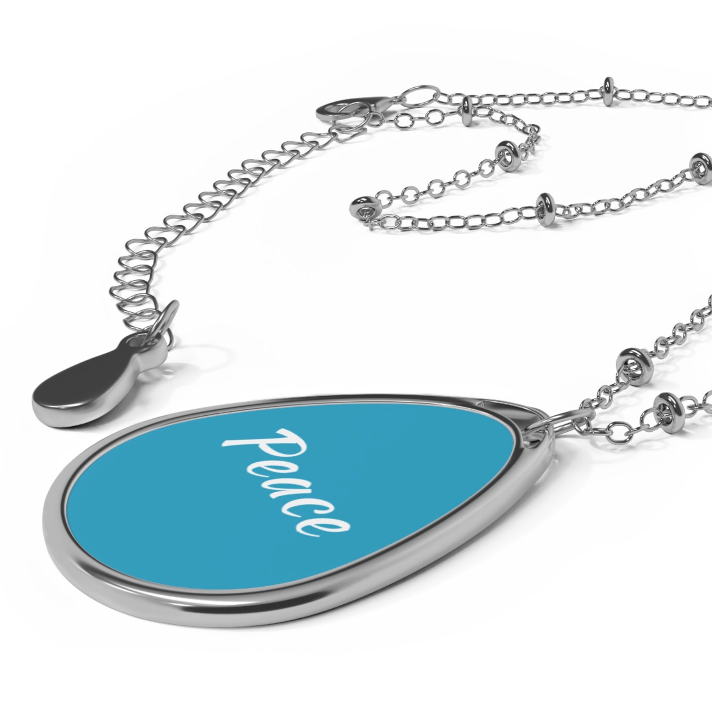 Peace Oval Necklace | Inspirational Jewelry, Gift for Her, Minimalist Necklace, Everyday Wear, Birthday Gift