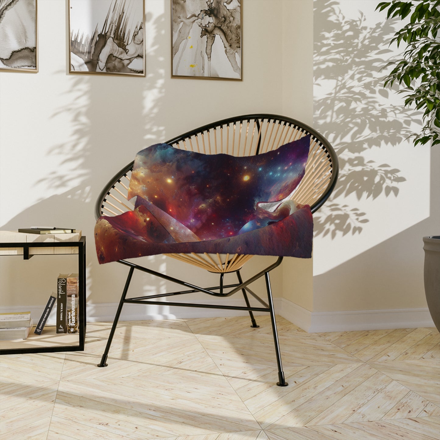 Cosmic Dreams Velveteen Blanket | Soft Microfiber Blanket, Galaxy Print Throw, Space Decor, Gift for Astronomy Lovers, Cozy Home Accessory
