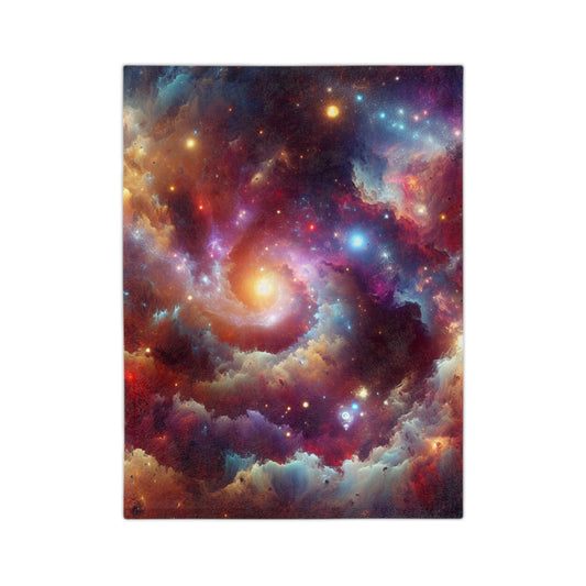 Cosmic Dreams Velveteen Blanket | Soft Microfiber Blanket, Galaxy Print Throw, Space Decor, Gift for Astronomy Lovers, Cozy Home Accessory